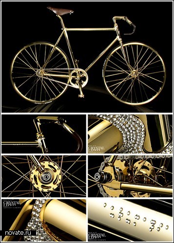 Самый дорогой в мире велосипед из золота Gold_crystals_bike