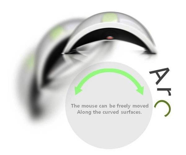 Arc Mouse, компьютерная мышь для работы на неровных поверхностях Arc Mouse, компьютерная мышь для работы на неровных поверхностях