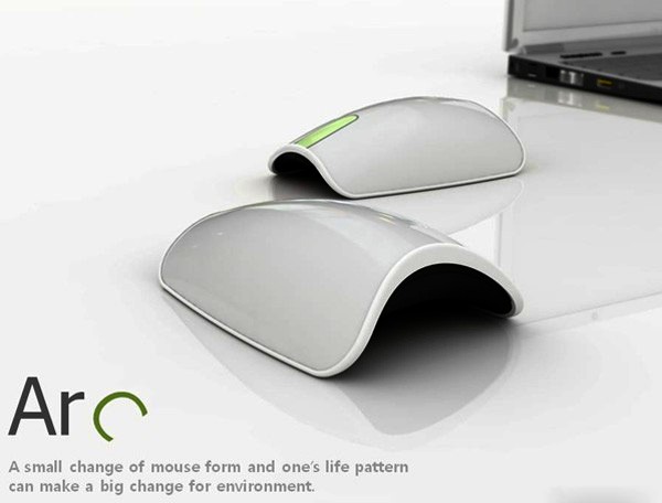 Arc Mouse, компьютерная мышь для работы на неровных поверхностях Arc Mouse, компьютерная мышь для работы на неровных поверхностях