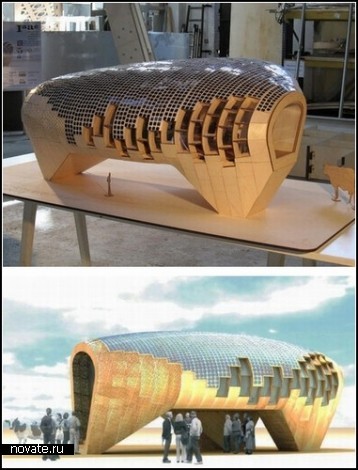 Проект деревянного эко-здания Fablab House