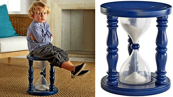Time-Out Timer Stool, детский табурет в качестве таймера для пяти минут наказания