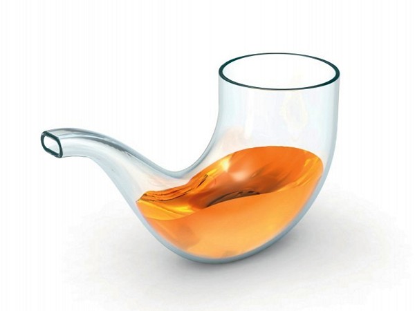Стеклянная трубка Pipe Glass - необычный бокал для виски