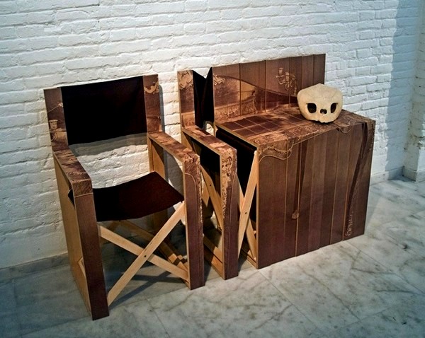 Com-oda Folding Chairs, складные стулья, превращающиеся в тумбочку