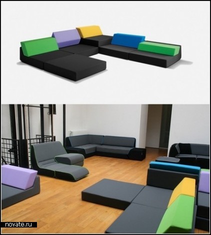 Мягкая модульная мебель Motion от Ora Ito