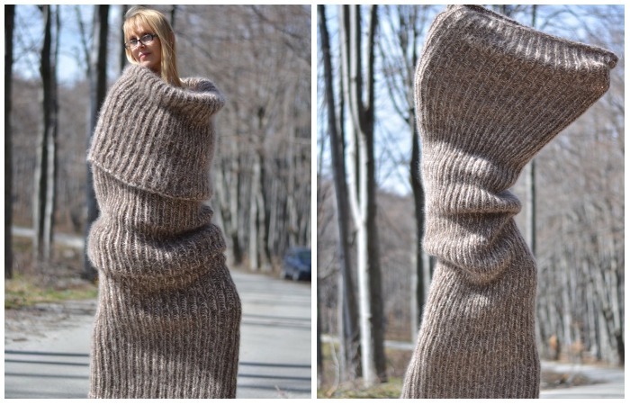 Огромный шарф, который наделал смеху в интернете.
