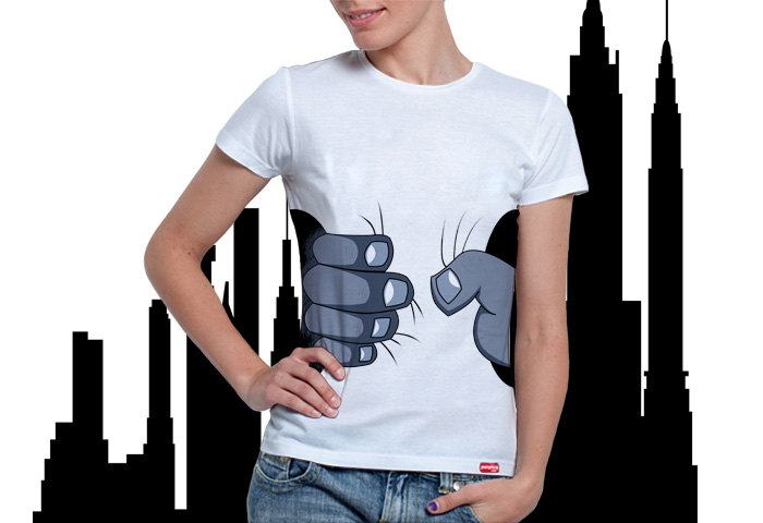 Футболка подружки Кинг Конга Футболка подружки Кинг Конга