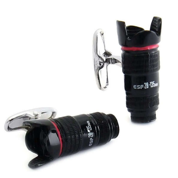 Camera Lens Cufflinks - оригинальные запонки для фотографов и их поклонников