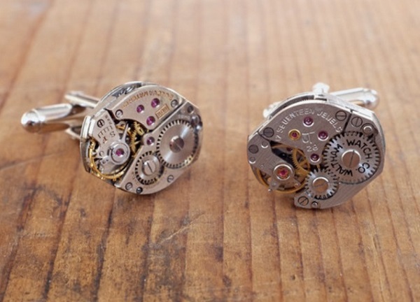 Watch movement cufflinks - оригинальные запонки из винтажных часов