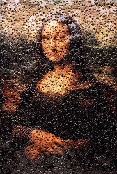Мона Лиза из россыпи пазлов