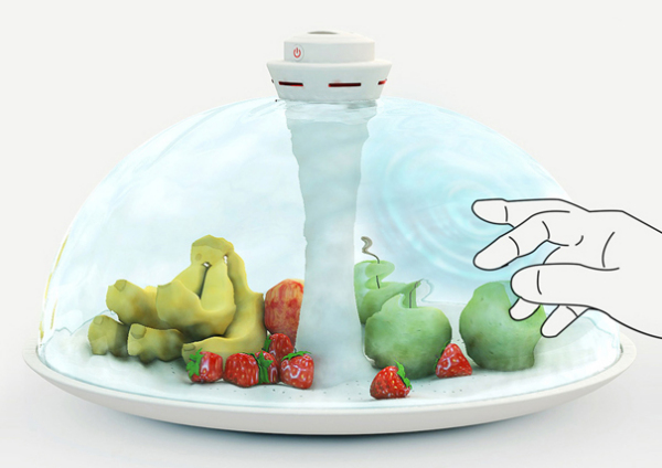 Блюдо “Water Shade” с водным колпаком: водопад на вашей тарелке