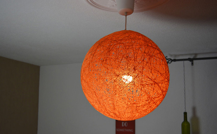 Абажур из пряжи или веревки Абажур из пряжи или веревки