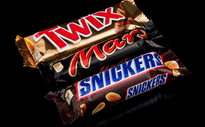 Шоколадные батончики от компании Mars