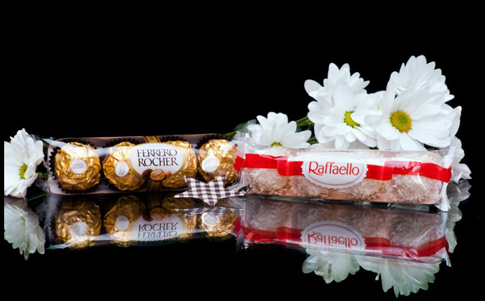 шоколадные конфеты Ferrero Rocher и Raffaello