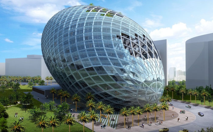 Невероятное кибертектурное яйцо в Мумбаи Невероятное кибертектурное яйцо в Мумбаи