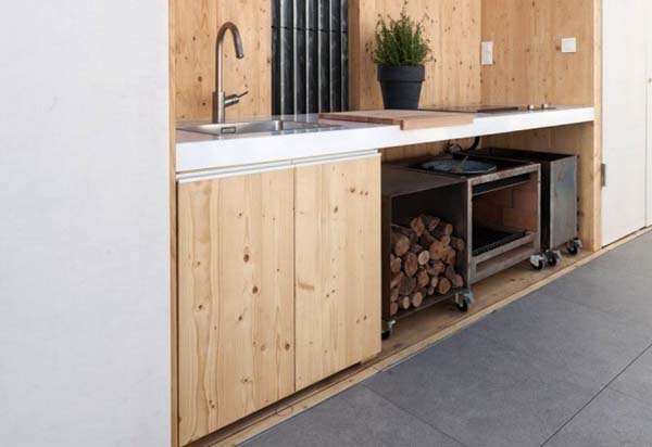 Летняя кухня в уголке