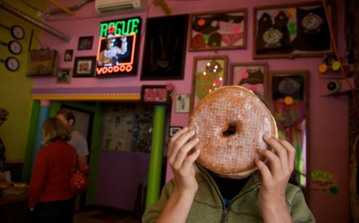 Кафе Voodoo Doughnut, Портленд: пончик Tex-Ass Кафе Voodoo Doughnut, Портленд: пончик Tex-Ass