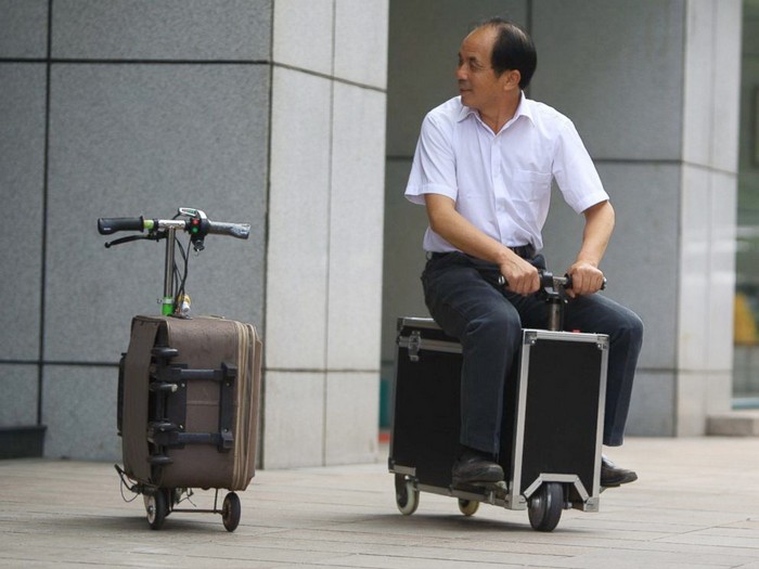Скутер в чемодане от китайского изобретателя