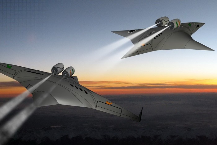 Революционный самолет Supersonic Bidirectional Flying Wing Революционный самолет Supersonic Bidirectional Flying Wing