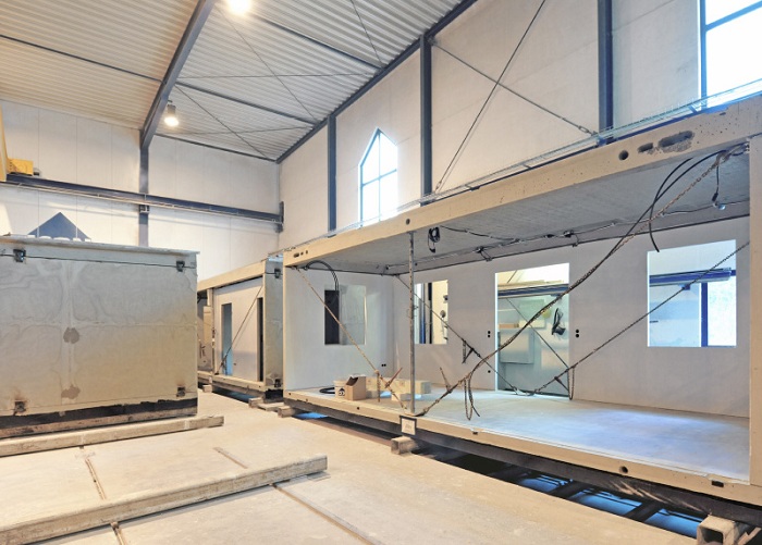 Модули для домов компании Dennert производят в фабричных условиях.