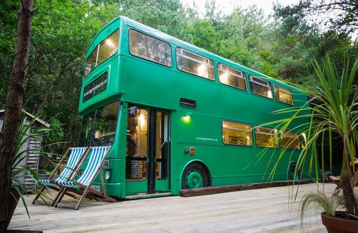 Big Green Bus - автобус, переоборудованный в отель.