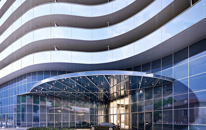 The Tour Odeon Tower. Вход в отель.