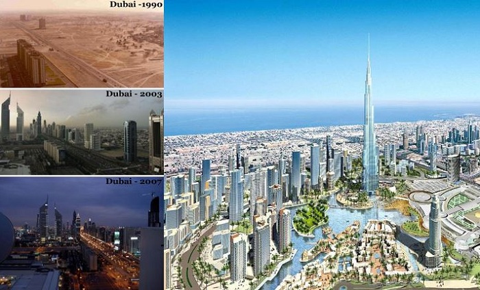 Преображение Дубаи в течение 25 лет.