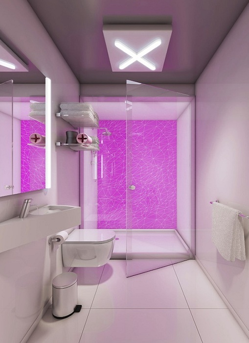 Ультрасовременный дизайн ванной комнаты.