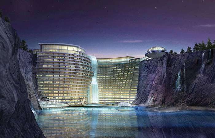 Songjiang InterContinental - отель, который строится в окрестностях Шанхая. | Фото: pikabu.ru.