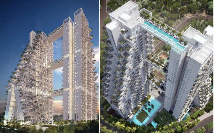 Sky Habitat - самый крупный жилой комплекс в Сингапуре.