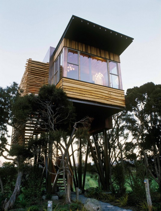 Будиночок на курорті Хапуку Лодж в Новій Зеландії.