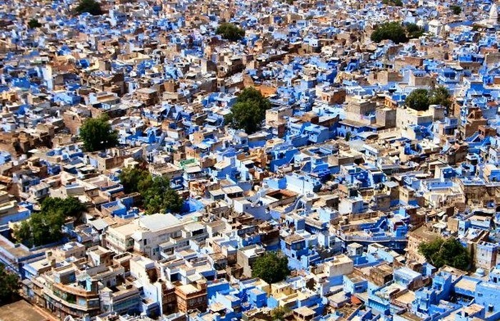 Джодхпур - яркие голубые дома.