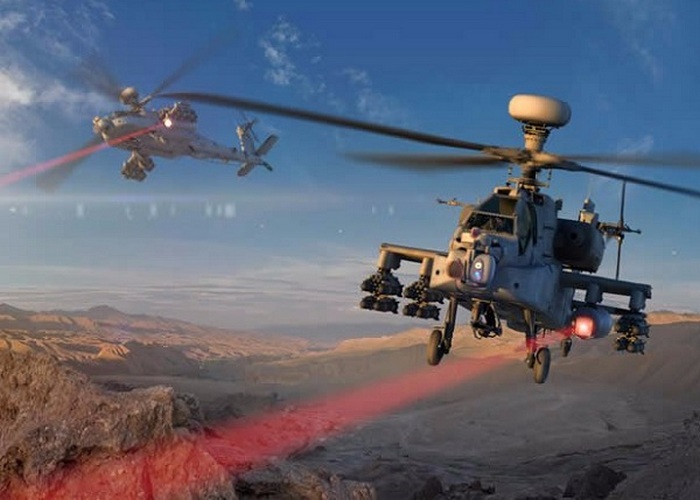 Вертолеты ВВС США сбивают БПЛА лазерными пушками.