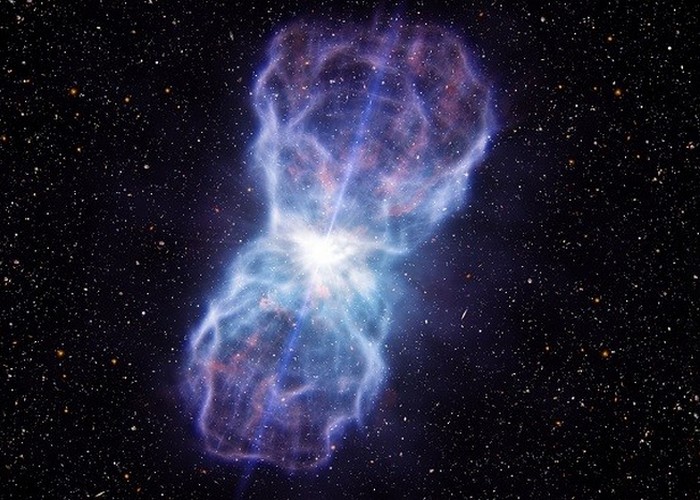 Излучение квазара равно 2 триллионам Солнц.