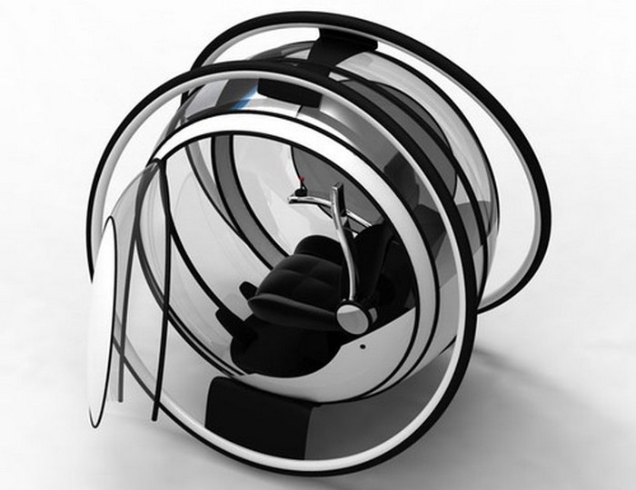 Футуристический элекромобиль-пузырь. Футуристический элекромобиль-пузырь.