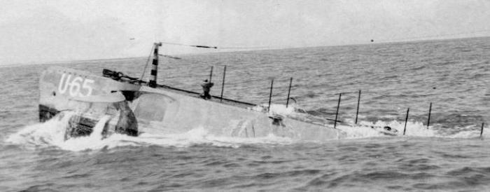 Немецкая подводная лодка U-65.