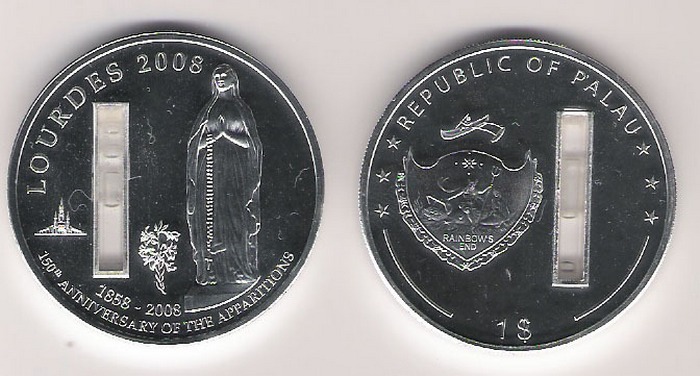 Памятная монета в честь девы Марии.