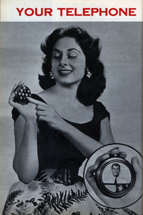 Фото из журнальной статьи 1956 года. так видели телефон будущего в прошлом веке.
