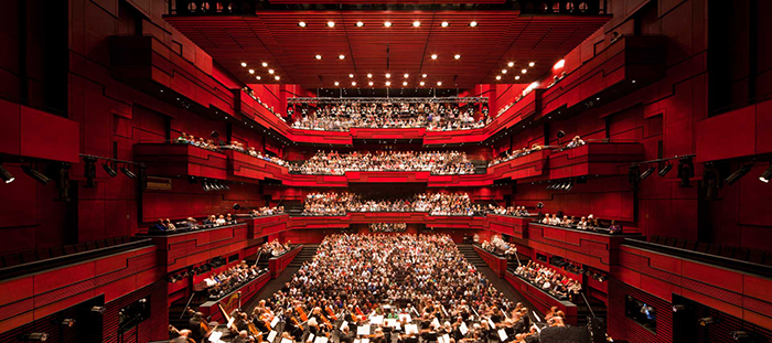 Concert Hall 'harpa' em Reykjavik: hall interior