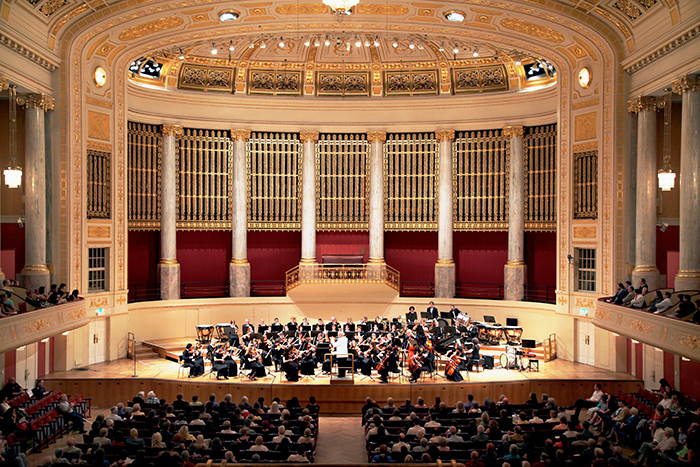 Concert Hall em Berlim: o interior do salão