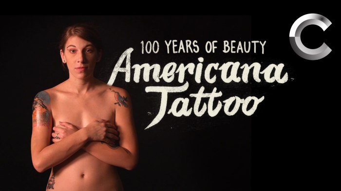 Новое видео из серии «100 Years of Beauty» («100 лет красоты») демонстрирует эволюцию американских татуировок за последнее столетие.