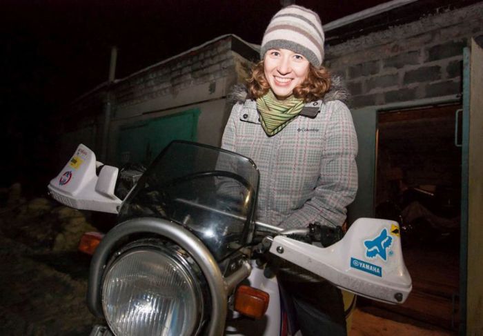 Мила Овчинникова совершила поездку из Украины в Магадан на Yamaha TTR 250. Мила Овчинникова совершила поездку из Украины в Магадан на Yamaha TTR 250.