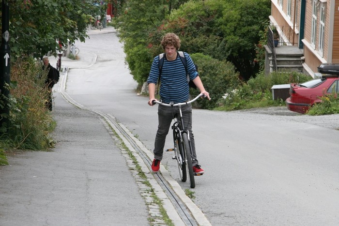 Підйомник для велосипедистів у Тронхеймі