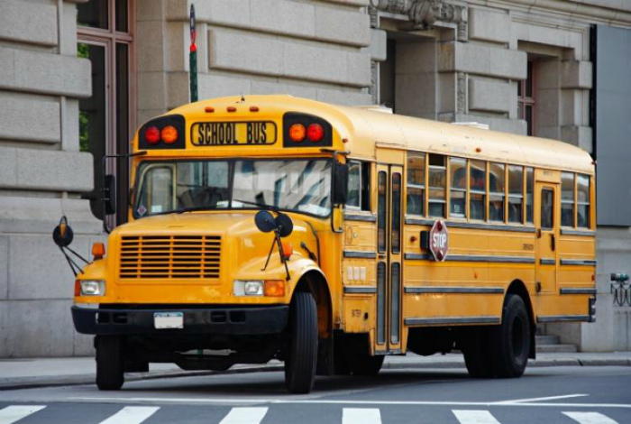 Школьные автобусы в Америке.