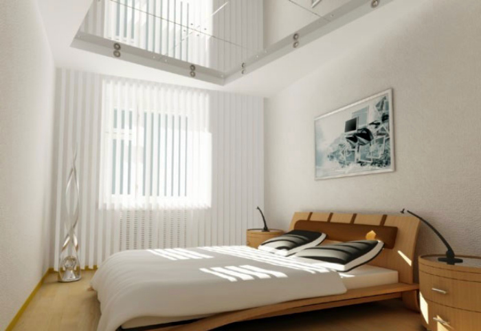 Небольшая спальня в стиле минимализм.