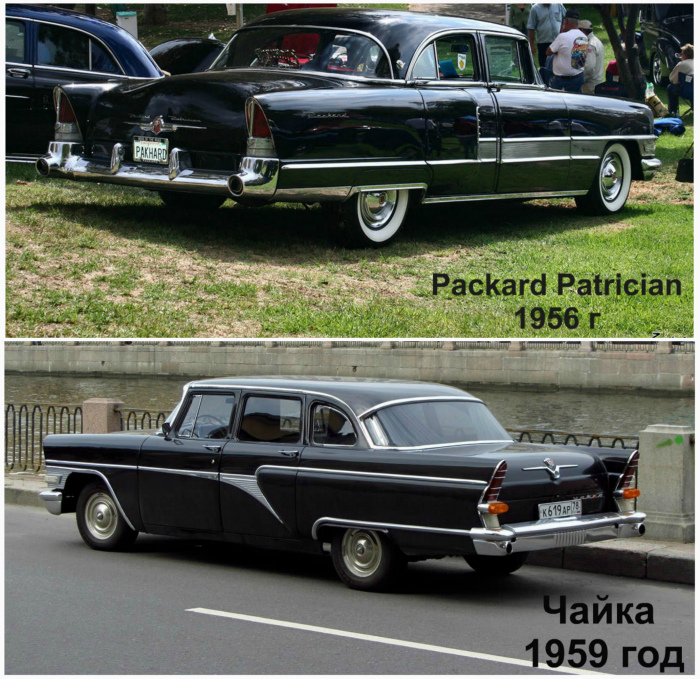 Packard Patrician 1956 года и «Чайка» 1959 года выпуска.