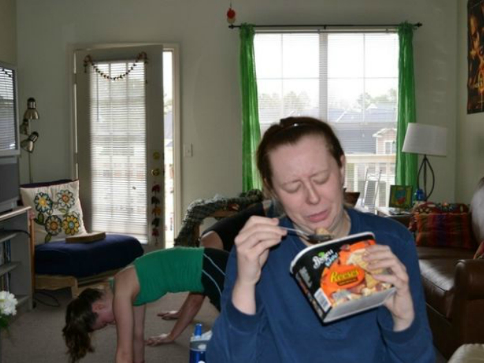 «Лучше поем, я и так в отличной форме». «Лучше поем, я и так в отличной форме».