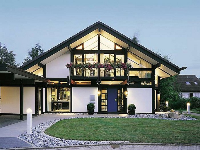 Необычный быстровозводимый дом со сводчатым потолком - прекрасен и практичен.