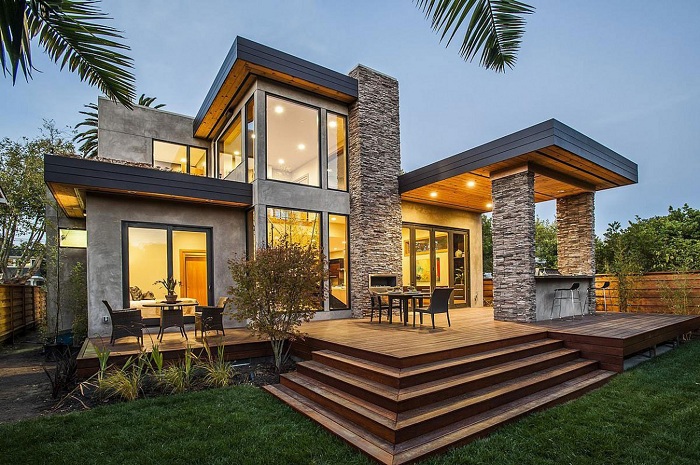 Простой и одновременно изысканный дом построен в одном из пригородов Сан-Франциско.