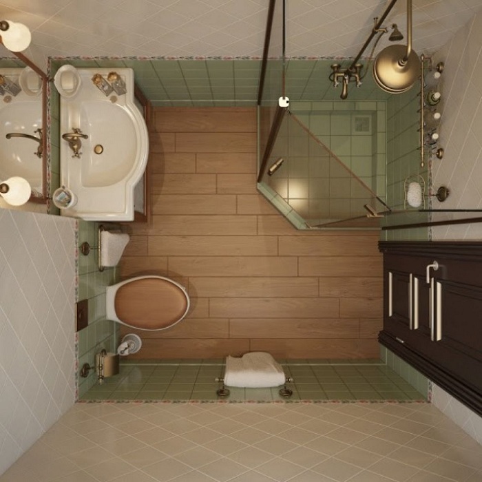 По возможности возможно создать в ванной комнате душевую нестандартной формы, что определенно понравится.