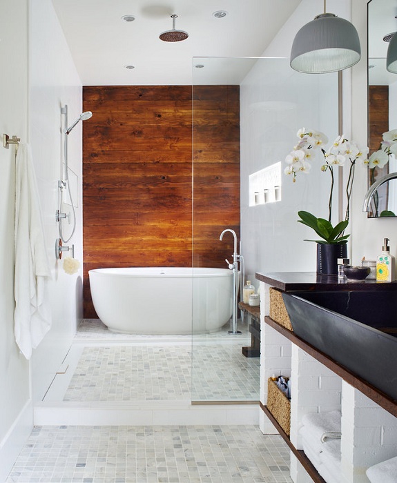 Проследить тенденции сохранения стиля в оформлении ванной комнате проще простого.